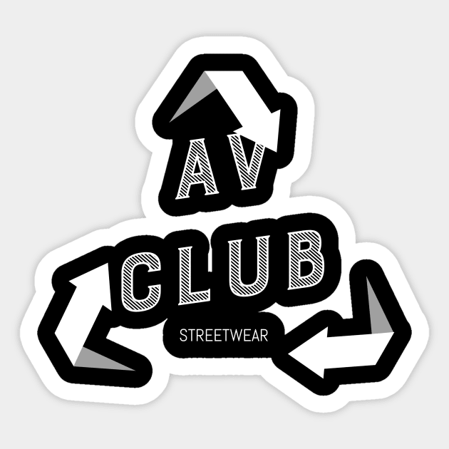 Vintage Retro AV Club Streetwear Sticker by Carley Creative Designs